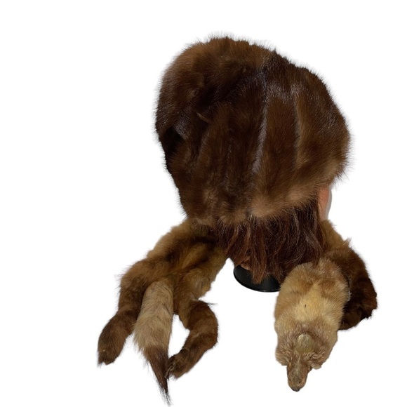 Vintage  AMY Mink Real Fur Hat and Shall main image 10
